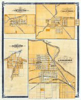 Frankton, Elwood, Pendleton, Anderson City, Indiana State Atlas 1876